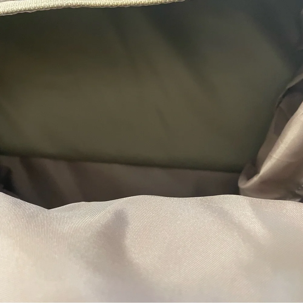 Tan and Brown Men's Duffel Bag